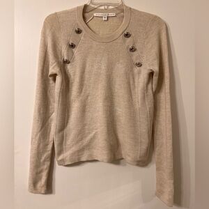 VERONICA BEARD PEARSON MERINO WOOL BEIGE SWEATER ✨